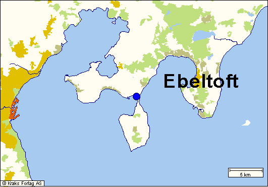 Kort Over Ebeltoft By Kort over det sydlige Djursland Kort Over Ebeltoft By