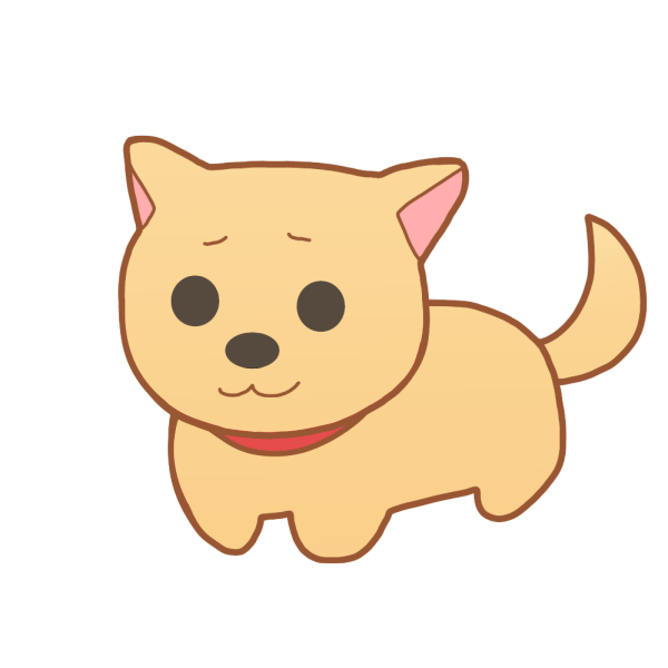 困り顔のいぬのイラスト かわいいフリー素材が無料のイラストレイン