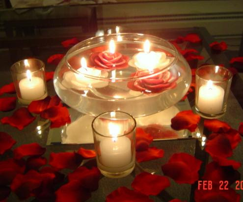 Pillar Candle Wedding Centerpieces