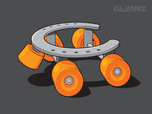 Horse Skate - Now Voting.   Watch illustration video  Visit Glennz Tees  | Twitter  | Facebook  | Flickr   | Behance  | Dribbble