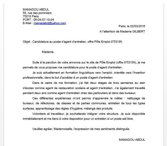 La Lettre De Motivation Appli F L