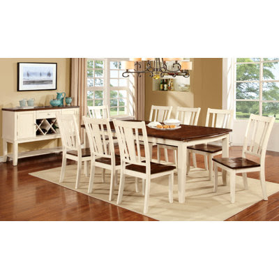 Carolina 9 Piece Dining Set Finish Cream White Cherry