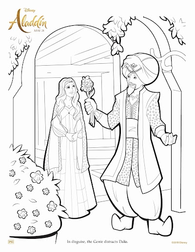 Aladdin And Jasmine Coloring Pages