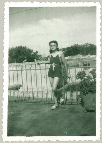 Woman at Iron Fence