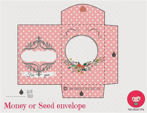  mad about pink lovely money or seed envelope free printable gift