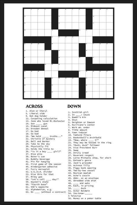  online crossword puzzle printable