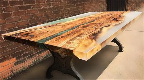 amazing epoxy resin  wooden river table awesome
