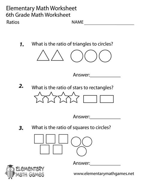 1 2 3 4 5 6 7 8 . 6th grade ratio worksheet