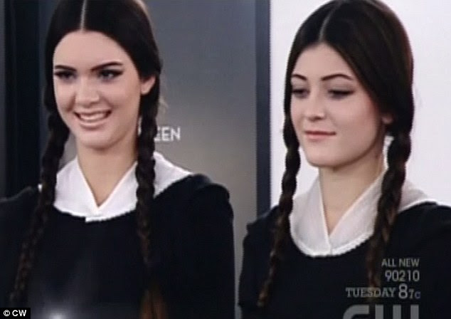 Sister act: The pair looked far removed from the duo who appeared in an America's Next Top Model shoot as the Shining twins
