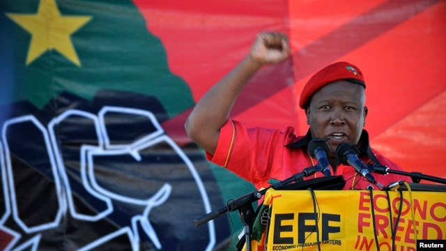 Julius Malema, kiongozi wa chama cha upinzani cha  Economic Freedom Fighters (EFF).
