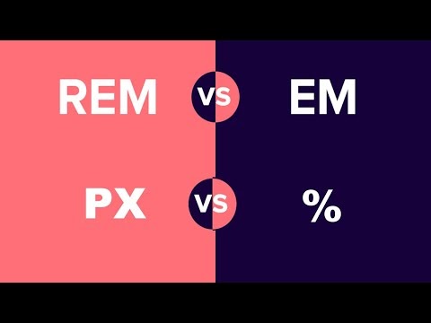 CSS Units REM vs EM vs PX vs Width