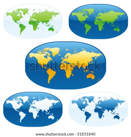 world map outline for children. hair world map outline