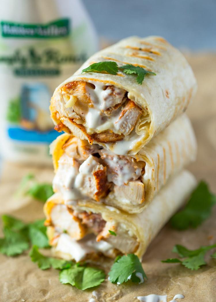 Chicken Ranch Wraps | Gimme Delicious