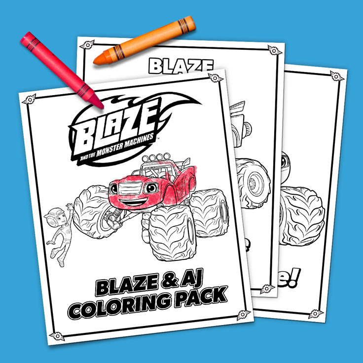 Blaze and AJ Coloring Pack | Nickelodeon Parents