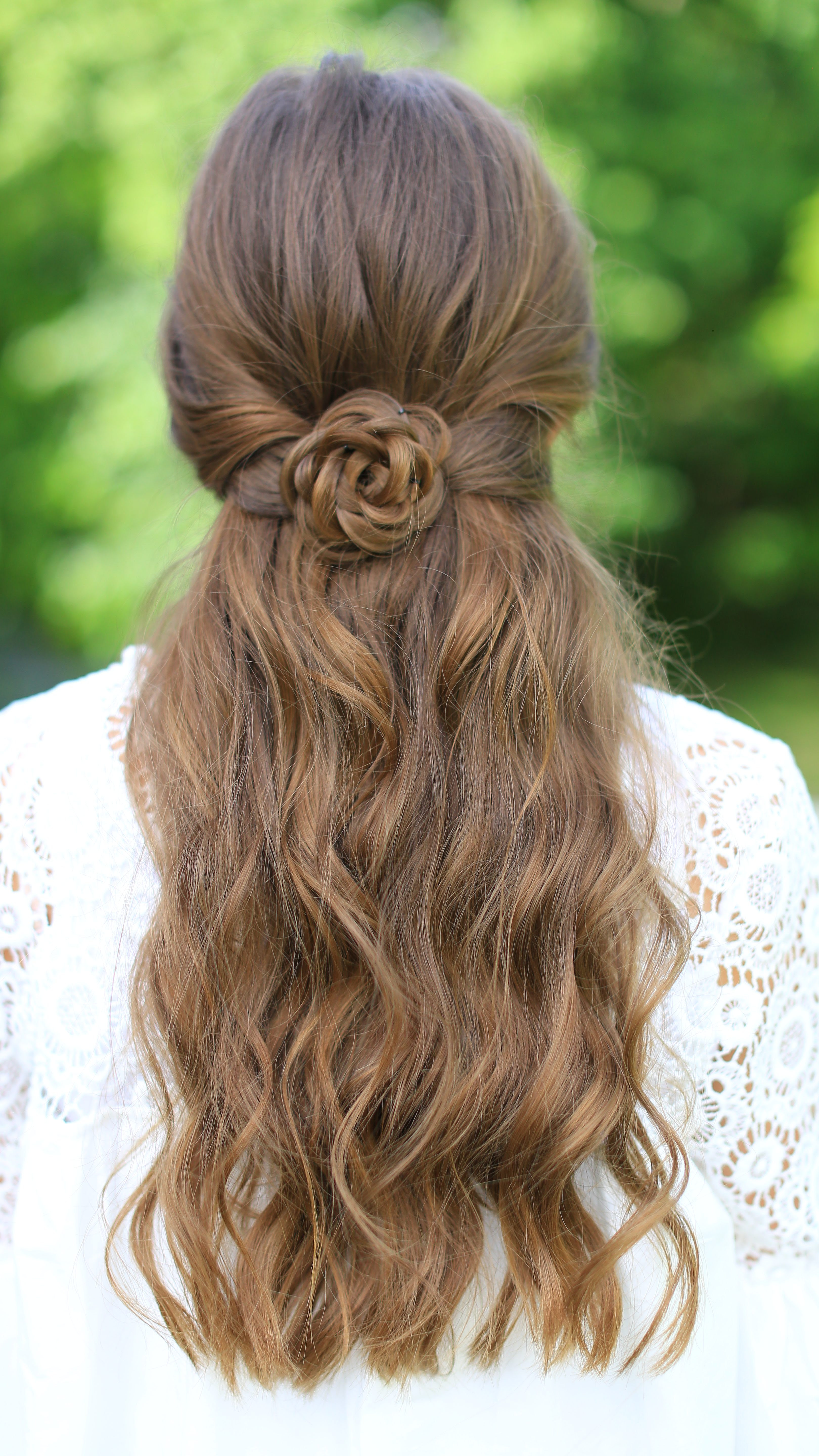 Rosette Tieback Cute  Girls  Hairstyles