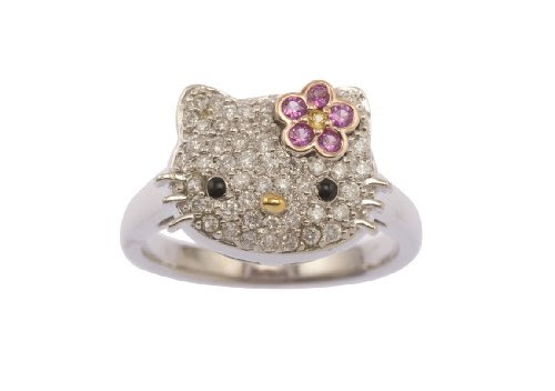 Hello Kitty by Kimora Lee Simmons “Simply Kitty” Tri-Colored Gold Ring,