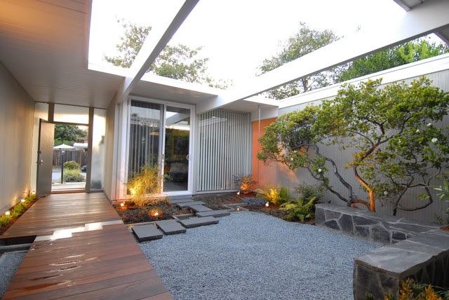 Eichler Atrium - Midcentury - Landscape - san francisco ...