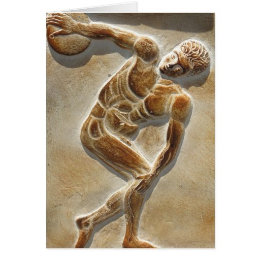Ancient Greek Discus Thrower - Discobolus Card | Zazzle