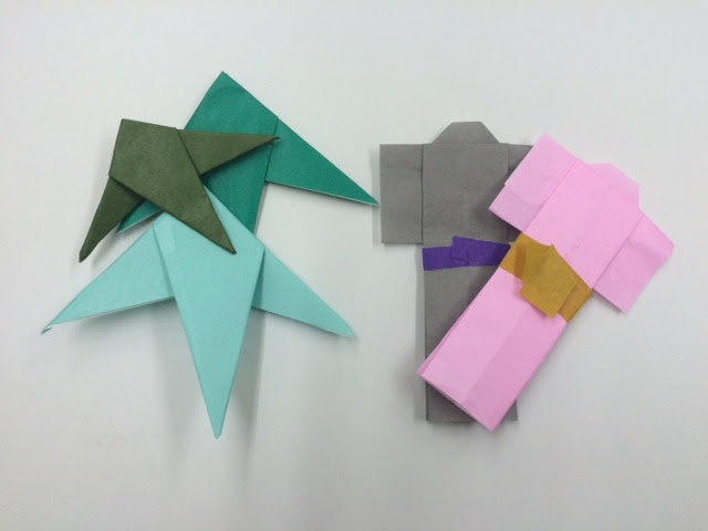 七夕飾り折り紙で簡単 星の吹き流し 着物 笹の葉 の作り方