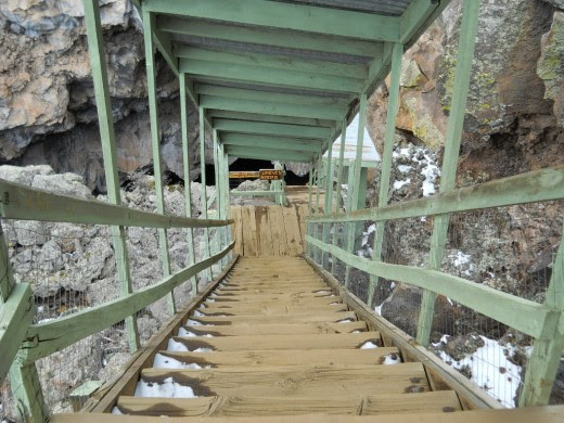 70 steps to the ice cave