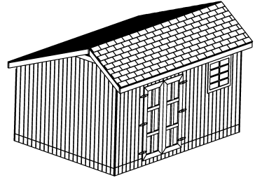 Custom Saltbox Shed Plans, 12 x 16 Shed, Detailed Building Plans [SSP ...
