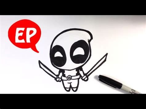 draw cute deadpool easy pictures  draw youtube