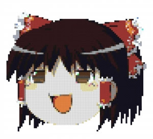 ゆっくり霊夢 東方 ドット絵設計図 マインクラフトドット絵 設計図
