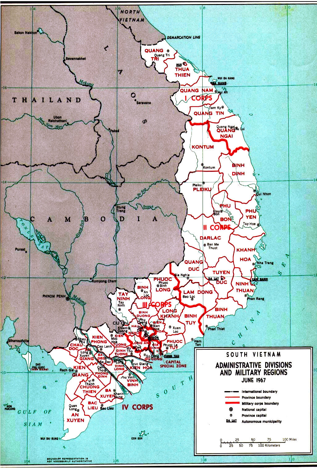 South Vietnam Map 1969 Maps