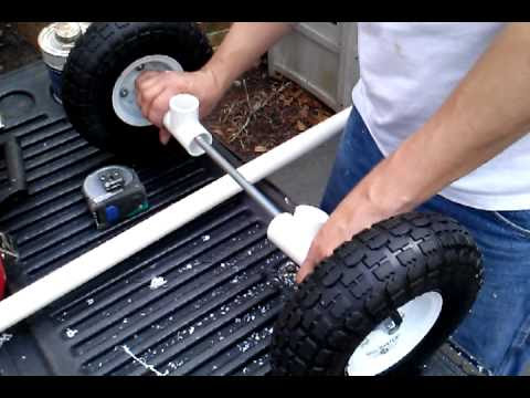 Kayak beach cart part 3 - YouTube