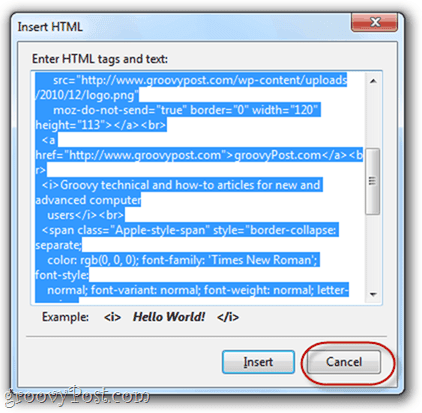 Create HTML Signature in Thunderbird