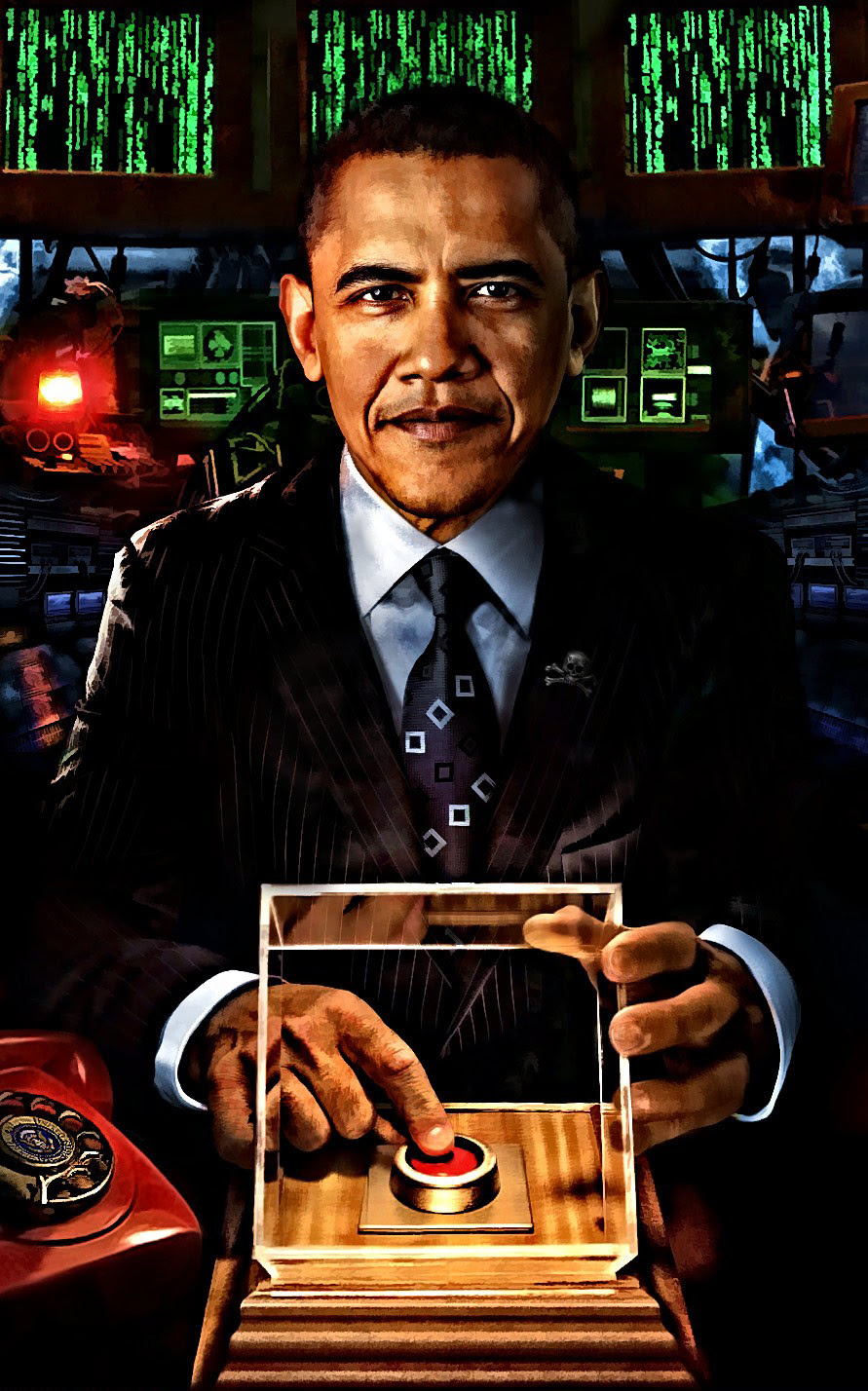 Obama, with his kill switch (credit: unknown)