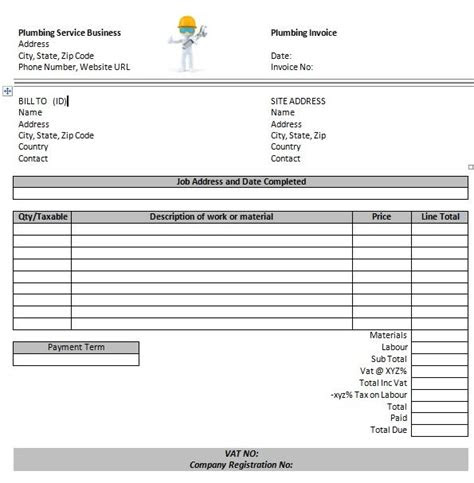  15 best free plumbing invoice templates images on pinterest free