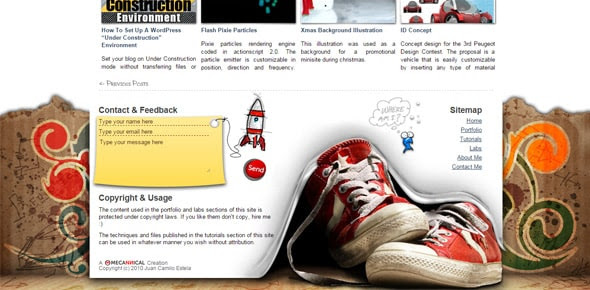 Mecannical Footer Design