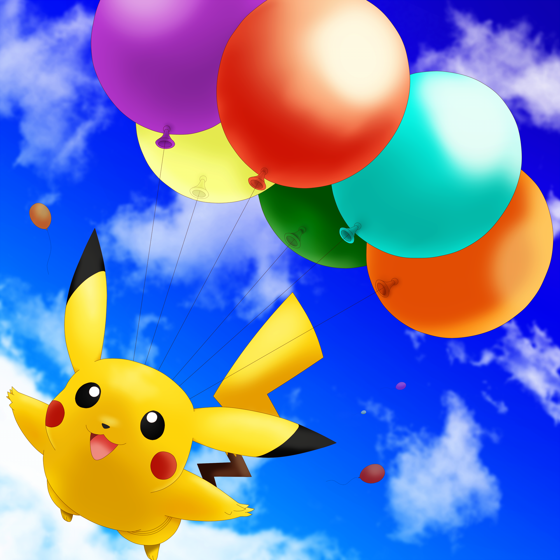 ８月のトップ絵はそらをとぶピカチュウ ポケモン王国ブログ