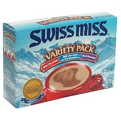 Swiss Miss Hot Cocoa Mix, 3-Flavor Variety Pack (Milk Chocolate, Milk Chocolate with Marshmallows and Rich Chocolate), 10-Count Envelopes (Pack of 12)