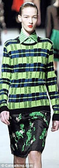 Catwalk looks: From left, H&M's back-to-front clothes, Jonathan Saunder's jacquard and patterned knits