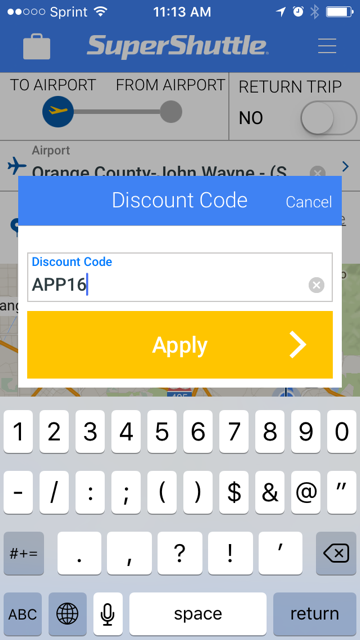 How To Use Discount Codes on the SuperShuttle App | SuperShuttle