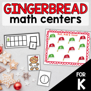 gingerbread man math centers kindergarten
