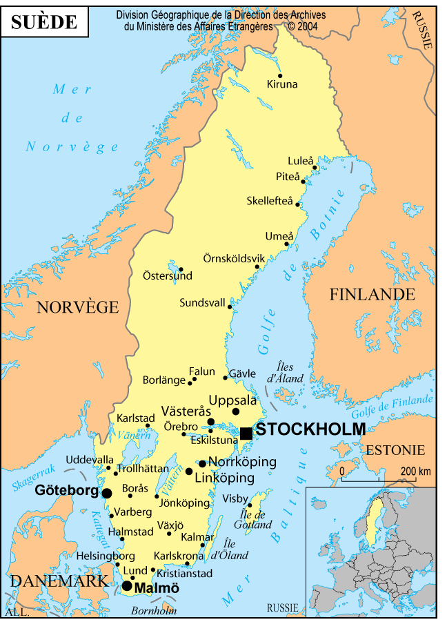Finlande Montagnes Carte