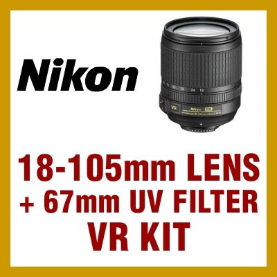 Nikon 18-105mm f/3.5-5.6 AF-S DX VR ED Nikkor Lens for Nikon Digital SLR Cameras (White Box) + UV Filter - VR BUNDLE