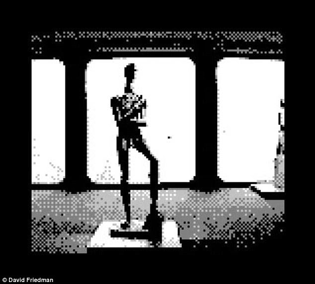 Here is seen a Giacometti statue, one made by Swiss sculptor Alberto Giacometti, at the New York Museum of Modern Art