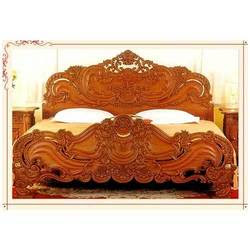 Wooden Carved Double bed — Buy Wooden Carved Double bed, Price ...