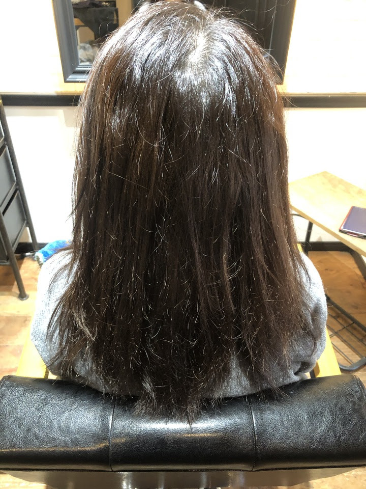 加齢とダメージでゴワゴワになってしまった髪の縮毛矯正事例 ブログ 練馬の縮毛矯正に強い美容院 Liber リベル 石神井公園駅近のプライベートヘアサロン