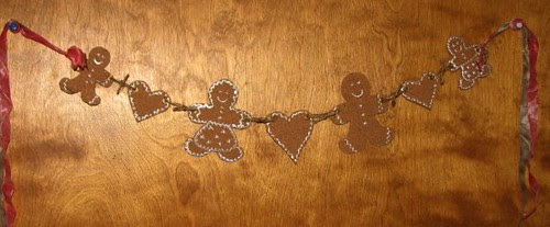 25 Days of Hand Crafted Gifts & Orn - Cork Gingerbread Garland 012