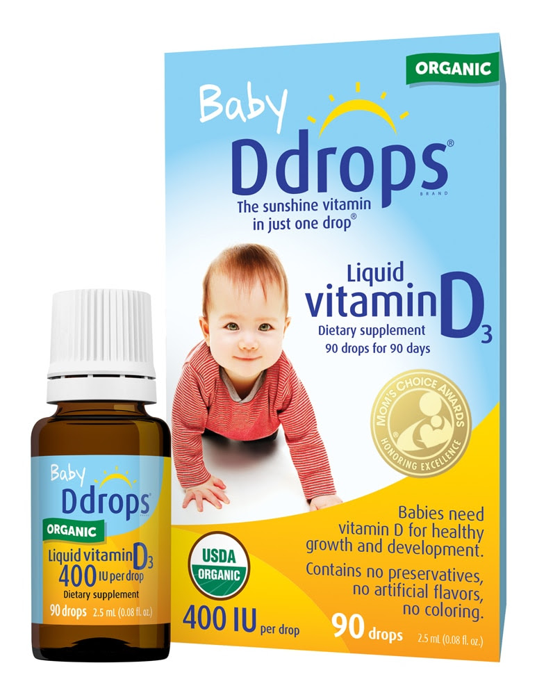 D Drops Liquid Vitamin D3 Baby -- 400 IU - 0.08 fl oz ...