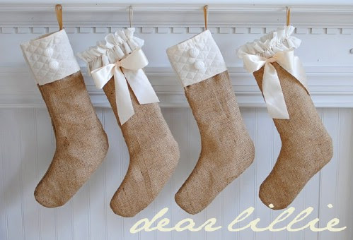 Burlap Christmas Stockings