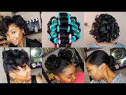 Viral HOW TO ROLLER SET HAIR Roller Setting Tutorial 2020 RELAXED HAIR, Video Roller Set Black Medium Hairstyles Newest!