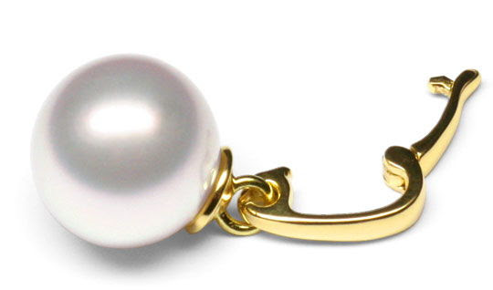 Originalfoto CLIP-ANHÄNGER 12mm SUPER-SÜDSEE-PERLE 18K GELBGOLD SHOP