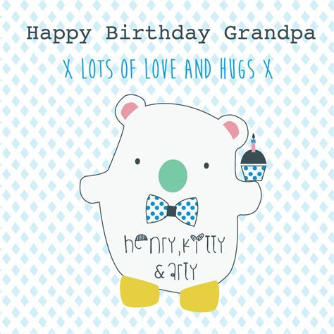 Are you looking for a way to make your next birthday celebration extra special? happy birthday grandpa personalised greeting card by buttongirl designs