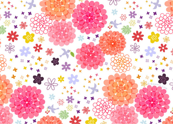 パターンイラスト 花柄 アトリエ ハンナ